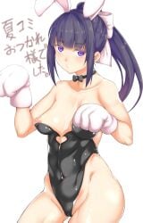 1girls bunny_ears bunnysuit medium_breasts narberal_gamma nipples overlord_(maruyama) solo solo_female tagme tarakan