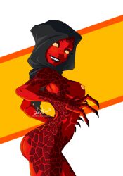 1girls 2d areolae ass big_ass breasts female female_focus female_only highres hood lava lava_body lava_skin lavaria lego looking_at_viewer mineral_fauna mineral_humanoid naked naked_female nexo_knights nipples nude nude_female red_skin solo solo_female tagme thick_thighs zentwo