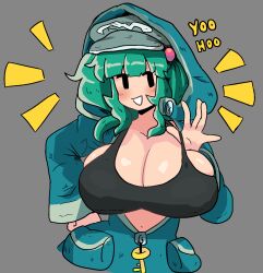 1girls big_breasts breasts cleavage curvy_body female green_hair nitori_kawashiro nono_(notnoe) notnoe_(dxcl) tagme touhou