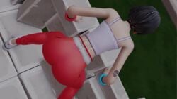 1girls 3d animated ass ass_shake back big_ass black_hair blue_bracelet bouncing_ass bracelets dat_ass evie_(fortnite) fortnite hoop_earrings kishi legs no_sound outside pink_shirt red_bracelet red_leggings red_pants shoes short_hair skull_tattoo tattoo thighs twerking video white_shoes