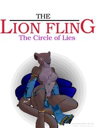 anthro anthrofied breasts compression_artifacts disney feline female female_only fur furry green_eyes lion looking_at_viewer mammal nala nipples sitting solo the_lion_king traced unknown_artist