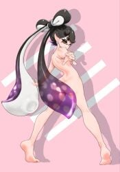 splatoon splatoon_(series) callie_(splatoon) inkling inkling_girl koharuno2 tentacle_hair completely_nude completely_nude_female ass ass_focus tagme