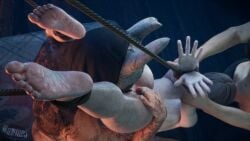 3d blender blowjob crossover cum cum_in_mouth dead_by_daylight dirty eastern_and_western_character feet fingering fingering_anus fingering_ass leon_scott_kennedy oral oral_sex rebecca_chambers resident_evil rope rope_bondage shibari the_huntress_(dead_by_daylight) tied-up upside-down upside_down_cunnilingus upside_down_fellatio wawmes