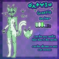 gnarpies furry naked alien alien_cat reference_sheet