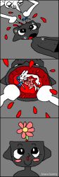 anthro blood bodily_fluids brain bravobunny carcass comic corpse duo flower gore hi_res holding_object holding_scissors humanoid lagomorph leporid lobotomy male mammal nosebleed organs plant pointy_ears rabbit scissors surgical_operation