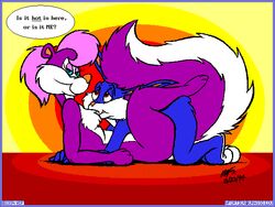 1990s 1994 20th_century anthro blue_fur breasts buster_bunny female fifi_la_fume fur furry lagomorph male rabbit skunk tiny_toon_adventures tiny_toons ttbs vintage warner_brothers wdf