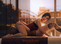 2girls 3d 3d_(artwork) ada_wong ada_wong_(adriana) ashley_graham ashley_graham_(ella_freya) asian asian_female blender blonde_female blonde_hair breasts brown_hair candle castle cunnilingus cunnilingus_through_clothes dreamycherry eating_pussy female female_focus female_only female_torso fully_nude lesbian lesbian_sex no_panties pussy resident_evil resident_evil_4 resident_evil_4_remake smooth_skin sweat sweating yuri