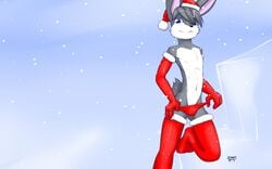 anthro arm_warmers blue_eyes bulge christmas furry furry_only girly hat holidays ice lagomorph lapine leg_warmers lingerie lithe looking_at_viewer male male_only outfit rabbit snow snugglebunny solo stockings thong underwear wallpaper winter zombiebunnyboy