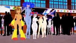 3d 3d_(artwork) anthro boobs breasts catgirl crossover embarrassed embarrassed_exposed_female embarrassed_female embarrassed_naked_female embarrassed_nude_female female female_only gameoverse glitch_productions human_meggy kit_(gameoverse) kit_bodega knights_of_guinevere koikatsu koikatsu_(medium) meggy_spletzer meta_runner murder_drones nude_female pomni pomni_(tadc) pomni_(the_amazing_digital_circus) princess_guinevere public_exposure public_nudity pussy robot_girl tari_(smg4) the_amazing_digital_circus uzi_(murder_drones) uzi_doorman xboxking37