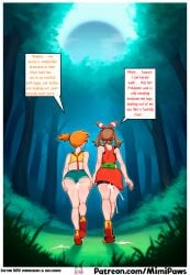 2girls ai_generated ass brown_hair cum cum_leaking kasumi_(pokemon) may_(pokemon) mimipaws orange_hair pokemon side_ponytail twintails