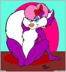 1990s 1994 20th_century breasts countershading female fifi_la_fume nude purple_fur skunk solo ttbs vintage wdf