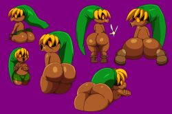anyplant088 bubble_ass bubble_butt butt deku_link deku_scrub naked pixel_art thicc