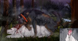 256:135 bite bodily_fluids canid canine canis collar cookie cum domestic_dog duo female feral feral_on_feral feral_penetrated feral_penetrating feral_penetrating_feral food forest genital_fluids genitals herding_dog male male/female mammal pastoral_dog penetration penis plant sex shepherd tree vaginal vaginal_penetration valiberite vulva wolf