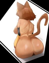 1girls alternate_body_type anthro ass ass_focus big_ass big_breasts breasts butt_focus child_bearing_hips english_text fat_ass female female_focus female_only gameoverse huge_ass int_cc_ kit_(gameoverse) large_ass large_breasts naked naked_female simple_background solo tail thick_thighs thighs wide_hips