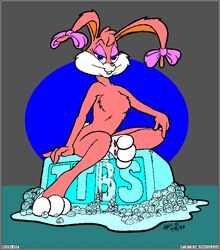 1990s 1994 20th_century anthro babs_bunny breasts female fur furry lagomorph rabbit soap solo tiny_toon_adventures tiny_toons ttbs uncensored vintage warner_brothers wdf wet