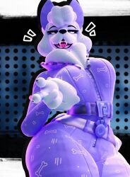 1girls 3d anthro big_breasts clothed clothed_female epic_games female female_anthro fortnite humanoid lady_poodlina looking_at_viewer palmtreerothic smile smiling smiling_at_viewer solo solo_female thick_thighs white_fur