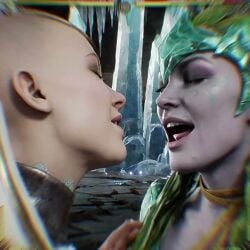 2girls age_difference ai_generated animated cetrion clothed_sex edited girls_only goddess google_gemini green_hair grey_skin grok grok_imagine hairless height_difference incest kissing kronika light-skinned_female mature_female mikey-rg97 mortal_kombat mortal_kombat_11 mother_and_daughter netherrealm_studios passionate_kiss sound tagme video warner_bros._games yuri