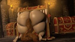 1girls 3d 3d_model angry ass bare_ass big_ass female female_focus female_only frieren frieren_stuck_in_a_mimic_(meme) huge_ass hyper_feces hyper_scat lordscrubart mimic mimic_chest nude nude_female scat sousou_no_frieren stuck stuck_in_object tagme