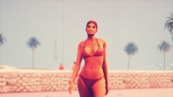 3d 3dcg absurd_res bare_shoulders belly bikini cleavage collarbone edited_screencap filtered game_cg game_mod grand_theft_auto grand_theft_auto:_vice_city gta_pedestrians kaidan_jericho_(retro) large_breasts leaning_to_the_side navel oblivious_sexualization palm_trees rockstar_games smiling source_request summer unnamed_characters