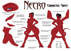 breasts dragon ear_piercing female horns model_sheet necrodrone necrodrone_(character) nude piercing pussy scalie solo white_background wings