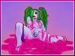 2010 bethany_sellers breasts chubby clown dreadlocks female fingering furry gunge masturbation messy paint panties pussy slime spread_legs spreading underwear what wide_hips