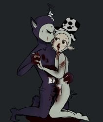 slendytubbies tinky_winky white_tubby corpse_fuck blood_drip blood_stain face_lick necrophilia 2boys corpse