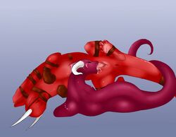 bondage domination dragon fellatio female femdom feral fortuna male muzzle oral oral_sex penis purple red scalie sex straight