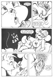 anthro breasts comic female fur furry jules lactation licking male milk misty_the_mouse mouse pubic_hair pussy rodent tongue