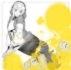 lazei bridget may_(guilty_gear) bridget_(guilty_gear) guilty_gear guilty_gear_strive 2girls 1transfem female female_only duo duo_female blue_eyes minimal_color mischievous_smile mischievous mischevious_look blush blushing looking_back looking_at_another trans_woman transfem hat_off bending_forward facesitting face_in_ass ass_in_face face_in_butt butt_in_face spats thick_thighs ass ass_bigger_than_head big_ass large_ass butt butt_bigger_than_head big_butt large_butt femdom femsub transfem_on_female surprised surprised_expression fart fart_fetish fart_cloud farting farting_in_face farting_on_face farting_on_another fart_torture facefart facefarting facesitting_female yellow_fart yellow_fart_cloud yellow_gas yellow_gas_cloud