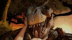 3d ambiguous_gender animated beastiality blowjob capcom duo erect_penis erection eyes_closed fellatio feral feral_on_human first_person_view flying_wyvern furry genital_danger_play gif hand_on_head happy human human_on_feral human_penetrating ivorylagiacrus larger_ambiguous larger_feral licking licking_penis light-skinned_male loop looping_animation male monster monster_hunter oral oversized_oral penis penis_in_mouth petting pov reptile scales scalie sharp_teeth short_playtime shorter_than_10_seconds smaller_human smaller_male teeth tigrex tongue