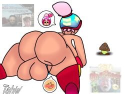 1boy 1futa 2026 bigger_female bigger_penetrating_smaller bigger_top brawl_stars colored cuntboy futa futa_on_cuntboy futanari helmet janet_(brawl_stars) massive_ass massive_balls mating_press meme_in_the_background pink_hair ponytail red_boots red_gloves self_insert smaller_bottom smaller_male tahiel_(artist/editor) tahiel_(self_insert)