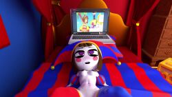 3d animated gameoverse glitch_productions implied_sex missionary_position off_screen_character pomni_(the_amazing_digital_circus) sound ssmerchant straight tagme the_amazing_digital_circus thinking_of_someone_else video watching_video