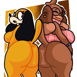 anthro big_ass big_breasts breasts bubble_butt duck_hunt duck_hunt_dog female huntress_(lewdewott) lewdewott nintendo original_character tagme