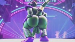 1boy 3d 3d_(artwork) animated animatronic anthro anus ass ass_focus back_view backsack balls big_ass bouncing_ass bouncing_butt butt dick five_nights_at_freddy's five_nights_at_freddy's:_security_breach flaccid furry furry_only gay green_body hanging_balls hi_res huge_ass humanoid inviting inviting_to_sex looking_at_viewer looking_back male male_focus male_only montgomery_gator_(fnaf) mp4 no_sound non-human nude on_stage presenting_ass presenting_hindquarters rayhuma robot shaking_ass shaking_butt sole_male solo solo_male source_filmmaker stage tail thick_thighs twerking video video_games