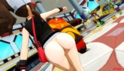 2022 ass ass_focus bare_ass big_ass bottomless bottomless_female dat_ass emboar hilda_(pokemon) htr18 pokemon pokemon_battle pokemon_bw pokemon_masters pokemon_masters_ex public_nudity wide_hips