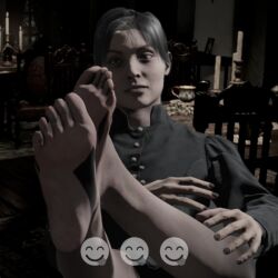 3d capcom donna_beneviento feet foot_fetish foot_focus resident_evil resident_evil_8:_village tagme