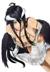 1girls albedo_(overlord) big_breasts black_hair demon_girl lemonbizate_(artist) overlord_(maruyama) succubus tagme