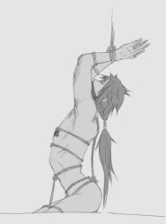 bondage bondage catontheside gagged long_hair naked naruto solo_focus solo_male uchiha_izuna