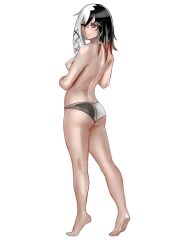 1girls ass black_hair breasts overlord_(maruyama) panties tagme two-tone_hair white_hair zesshi_zetsumei