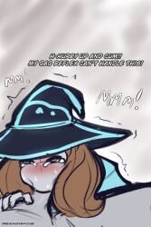 blowjob blue_clothing blue_eyes fellatio madness_combat magiturge_(madness) meaghan_(meaghanshouse) meaghanshouse tagme wizard_hat