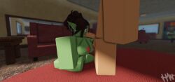 1boy1girl 3d blowjob goblin goblin_female hexiewexie roblox robloxian self_upload straight tagme