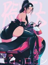 big_ass female female_only long_hair motorcycle nico_robin one_piece opalisart post-timeskip solo_female