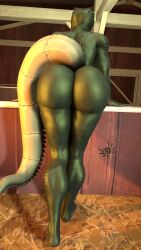 3d anthro arachnid arthropod ass barely_visible_genitalia barely_visible_pussy barn big_butt bubble_butt crocodile_(petruz) crocodilian faceless_character faceless_female female genitals hay hi_res huge_butt inside kyleroo muscular muscular_female mygalomorph nude petruz_(copyright) pussy raised_tail rear_view reptile scalie solo spider tarantula