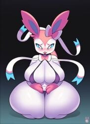 2d_animation animated anthro anthrofied big_breasts blush bodily_fluids breasts breath cleavage clothed clothing cute_fangs drooling eeveelution female female_anthro female_pokemon fur furry furry_only generation_6_pokemon huge_breasts huge_hips huge_thighs kneeling large_breasts looking_at_viewer motion_tweening nintendo no_sound pokémon_(species) pokemon pokemon_(species) pokemorph rabbitbrush saliva short_playtime solo sylveon tagme tail tail_motion tailwag thick_thighs thunder_thighs tongue tongue_out video video_games webm white_body wide_hips