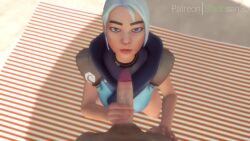 1boy 1girls 3d 720p animated cum cum_in_mouth cum_inside fellatio female fluids jett_(valorant) lewdheart_(heart_lewd/iheartvoiceover) light-skinned_female light-skinned_male light_skin male_pov oral pov shidosan_(shido3d) sound valorant video