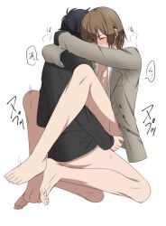 akira_kurusu femboy goro_akechi male/male male_only partially_clothed persona persona_5 ren_amamiya yaoi