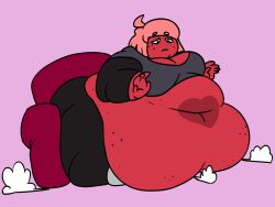 blob bloom_(filthyfourleaf) body_freckles female_only freckles huge_ass huge_belly huge_breasts hyper_belly imightsin immobile massive_belly obese only_female overweight overweight_female pink_hair red_skin