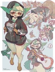 big_breasts eevee eeveelution female guitar hoodie leafeon nintendo plushie pokemon pokemon_(species) tagme yuio