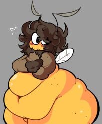 anonymous bee big_ass big_belly big_thighs body_freckles femboy freckles huge_ass huge_belly huge_thighs male_only overweight overweight_male twizz_(filthyfourleaf) wings