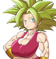 1girls 2022 abs biceps big_breasts dragon_ball dragon_ball_super female_saiyan fusion green_hair huge_breasts kefla large_breasts legendary_super_saiyan muscular muscular_female pseudocel saiyan saiyan_girl shounen_jump six_pack super_saiyan super_saiyan_2 tournament_of_power triceps universe_6/universe_7 universe_6_saiyan/universe_7_saiyan